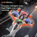 Remote Control Drone for Kids,2.4Ghz Foam RC Airplanes Helicopter Quadcopter with Auto Hovering,360° Flip,Gravity Sensing,Stunt Roll,Cool Light,2 Battery,Gifts for 8+ Kids Boys