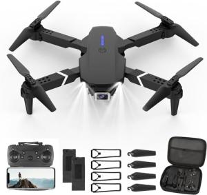 Mini Drone With 4K Cameras,Drones One Key Take Off/Landing, Waypoint Fly,Gesture Selfie,Headless Mode,3 Speeds Modes,2 Batteries,Remote Control Foldable RC Quadcopter Toys Gifts for Boys Girls. (Black)