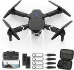 Mini Drone With 4K Cameras,Drones One Key Take Off/Landing, Waypoint Fly,Gesture Selfie,Headless Mode,3 Speeds Modes,2 Batteries,Remote Control Foldable RC Quadcopter Toys Gifts for Boys Girls. (Black)