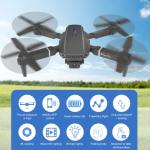 Mini Drone With 4K Cameras,Drones One Key Take Off/Landing, Waypoint Fly,Gesture Selfie,Headless Mode,3 Speeds Modes,2 Batteries,Remote Control Foldable RC Quadcopter Toys Gifts for Boys Girls. (Black)