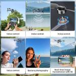 4K Camera Drone with Foldable Design, Dual Adjustable Lenses, Brushless Motors, Obstacle Avoidance, Altitude Hold, One-Touch Takeoff, Headless Mode, 2 Batteries, Storage Case Included