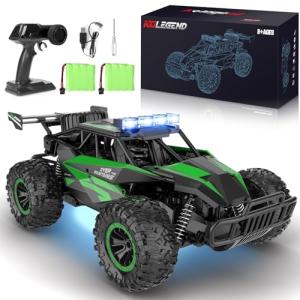 kolegend Remote Control Car 50+Min RC Cars Toys 1:12 Scale Monster Trucks 20KM/H Remote Control Monster Truck with LED Headlight and Rechargeable Battery Gifts for Boys 8-12,Green