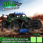 kolegend Remote Control Car 50+Min RC Cars Toys 1:12 Scale Monster Trucks 20KM/H Remote Control Monster Truck with LED Headlight and Rechargeable Battery Gifts for Boys 8-12,Green