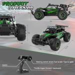 kolegend Remote Control Car 50+Min RC Cars Toys 1:12 Scale Monster Trucks 20KM/H Remote Control Monster Truck with LED Headlight and Rechargeable Battery Gifts for Boys 8-12,Green