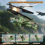 SNMUMU New Apache RC Helicopter - 2.4GHz Remote Control Helicopter with Altitude Hold, LED Lights, 2 Speed Modes, One Key Takeoff/Landing, Best Gifts for Kids 6 Years + & Adults