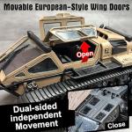 XINGRUI 1:12 Scale Remote Control Car Military Crawler Off-Road RC Tank with 4WD, Adjustable Speed/Steering, 2 Batteries & Openable Doors – All-Terrain RC Truck for Kids Adults, Birthday Gifts