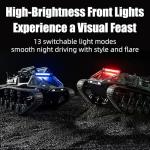 XINGRUI 1:12 Scale Remote Control Car Military Crawler Off-Road RC Tank with 4WD, Adjustable Speed/Steering, 2 Batteries & Openable Doors – All-Terrain RC Truck for Kids Adults, Birthday Gifts