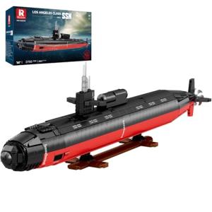 Reobrix Nuclear Submarine Building Sets for Adults, 1:125 Military Los Angeles Class SSN Submarine Model 33049, Striking Display Piece Home Decor, Collectible Submarine Toy Gifts for 14+ (2750 PCS)