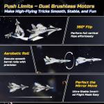 DEERC 4CH Brushless RC Plane,Sci-Fi Remote Control Jet Hobby Airplane with LED Lights RTF Aerobatic Aircraft Toys,2.4GHz 6-axis Gyro Stabilizer EPP Glider Aircraft Plane for Adults Beginners Advanced