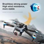 Drone with 4k Camera for Adults,RC Drone with Built-In Screen Remote, 𝐁𝐫𝐮𝐬𝐡𝐥𝐞𝐬𝐬 𝐌𝐨𝐭𝐨𝐫𝐬 𝐟𝐨𝐫 𝐒𝐦𝐨𝐨𝐭𝐡 & 𝐒𝐭𝐚𝐛𝐥𝐞 Optical-Flow Hover, Four-Way Obstacle Avoidance, Two Batteries, LED Lights, Impact-Resistant Shell Memory Card, Card Reader, Handbag