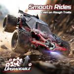 DEERC 1/14 Fast Brushless RC Car for Adults, Max 46+ mph Off-Road Truck, 4WD Waterproof RC, High Speed Remote Control Car, 2 * 3S Lipo, All Terrain RC Truggy for Snow, Sand & Mud