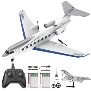 DEERC G650 RC Plane Private Jet,3-CH Remote Control Airplane Toys,2.4GHz 6-axis Gyro Stabilizer RTF Hobby Glider Aircraft Plane Easy to Fly for Beginners Kids Adults