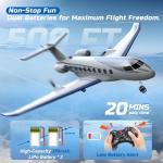 DEERC G650 RC Plane Private Jet,3-CH Remote Control Airplane Toys,2.4GHz 6-axis Gyro Stabilizer RTF Hobby Glider Aircraft Plane Easy to Fly for Beginners Kids Adults