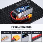 Zeee 3S Lipo Battery 2200mAh 11.1V 50C Shorty Pack Battery with XT60 Plug for RC Car Truck RC Vehicles Boat Drone RC Airplane Quadcopter Helicopter FPV Racing Hobby Models(2 Pack)