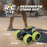 Motor Dayz RC 4WD Big Kahuna Ford Bronco Monster Truck – 1:14 Scale Remote Control Truck, Officially Licensed Vaughn Gittin Jr., Vertical Drive Stunts, 2.4GHz Control, USB Rechargeable, Ready to Run