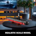 JMBricklayer Nuclear Submarine Building Set for Adults, 1:125 Scale Military Submarine Ship Toys, Los Angeles-class Attack Submarine Boat Model Kit, Army Toy Gifts for Men Boys Kids Aged 14+(2,750PCS)