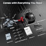 DEERC Black Hawk RC Helicopter, Remote Control Helicopter with Red Scorpion Tail Design, 24 Mins Flight (2 Batteries), Helicopters Toy for Kids, LED Lights, Altitude Hold, Birthday Gift for Boys 8-12