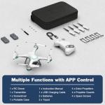 Drone with 1080P Camera for Beginners, Remote Control Quadcopter with Gestures Selfie, Altitude Hold, One Key Start, 3D Flips, 2 Batteries, Toy for Beginners, White