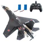 OTXKOO RC Plane Remote Control Airplane RTF 4CH Tail Motor 3D / 6D Stunt Function SU35 Jet Aircraft with Hobby Model 2 Left Hand Throttle