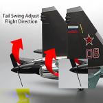 OTXKOO RC Plane Remote Control Airplane RTF 4CH Tail Motor 3D / 6D Stunt Function SU35 Jet Aircraft with Hobby Model 2 Left Hand Throttle