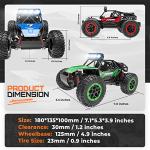 BEZGAR TB201 RC Cars-1:20 Scale Remote Control Car-2WD High Speed 20 Km/h Electric Toy Off Road Vehicle Monster Truck Crawler with LED Headlight and Rechargeable Battery for 8-12 Year Old Boys Girls