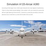 RC Airplane A120-Aircar A380 Model Plane 3CH 2.4Ghz Remote Control Airplane for Beginners and Adults EPP Fixed Wing RTF RC Airliner with 2 Batteries Christmas Birthday Gifts (Regular Version)