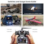 Radiolink AT10II 12 Channels 2.4G RC Transmitter and Receiver R12DS & PRM-01 Voltage Telemetry Radio Controller for RC Airplane FPV Racing Drone Quad Helicopter Car and Boat (Grey Mode 2 Left Hand)