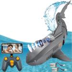 RiskOrb RC Sharks with Camera for Kids/Adults, Remote Control Shark Toys for Swimming Pool,RC Boat with Camera,Pool Toys RC Camera Boat Toys, Simulated Shark for Outdoor Toys(2 Batteries)