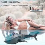RiskOrb RC Sharks with Camera for Kids/Adults, Remote Control Shark Toys for Swimming Pool,RC Boat with Camera,Pool Toys RC Camera Boat Toys, Simulated Shark for Outdoor Toys(2 Batteries)