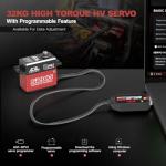 AGFRC 32KG IP67-Waterproof RC-Servo High-Torque - Full Metal Gear Coreless Steering Servo for 1/10 RC Car Boat Crawler, Control Angle 180° (A73CHLW V2)