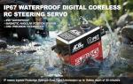 AGFRC 32KG IP67-Waterproof RC-Servo High-Torque - Full Metal Gear Coreless Steering Servo for 1/10 RC Car Boat Crawler, Control Angle 180° (A73CHLW V2)