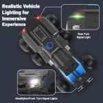 BAODWAM Remote Control Car, 6-Wheel Drive 2.4GHz 1:12 RC Truck Toy Off Road can Shoot Water Bomb with Headlights, Turn Signal Lights and 2 Rechargeable Batteries Gifts for Kids Adults Age 8+ (Yellow)