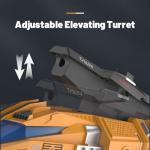 BAODWAM Remote Control Car, 6-Wheel Drive 2.4GHz 1:12 RC Truck Toy Off Road can Shoot Water Bomb with Headlights, Turn Signal Lights and 2 Rechargeable Batteries Gifts for Kids Adults Age 8+ (Yellow)