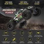 TENSSENX 1:18 Scale All Terrain RC Cars, 40KPH High Speed 4WD Remote Control Car with 2 Rechargeable Batteries, 4X4 Off Road Monster Truck, 2.4GHz Electric Vehicle Toys Gifts for Kids and Adults