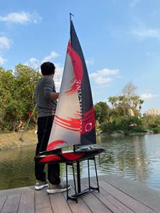 SOWOFA Remote Control Sailboat Model Huge for Adult Teens Fall Water Recreation Sailboat Model 84 Inch (213cm) Pre-Assembled Sail Accessory Kit 2.4G RC Wind Driven