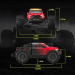 VIRCAS 1/14 Brushless RC Cars, Monster Truck, RC Truck, 50+ MPH, 4WD, Waterproof, Red, Ages 8+