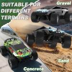 1:18 Scale All Terrain Fast RC Car, 40 KPH High Speed 4WD Electric Vehicle with 2.4 GHz Remote Control, 4X4 Waterproof Off-Road Monster Truck with Two Rechargeable Batteries 60 Min Runtime for Boys 8+
