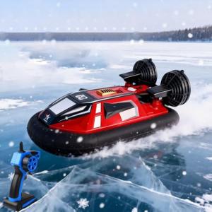 Ssccgym Remote Control Boat Hovercraft for Boys Beginners RC Amphibious Watercraft 15km/h Dual Motors Walking on Ice Pools Lakes 4WD Full Functions RC Sail 34CM