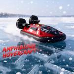 Ssccgym Remote Control Boat Hovercraft for Boys Beginners RC Amphibious Watercraft 15km/h Dual Motors Walking on Ice Pools Lakes 4WD Full Functions RC Sail 34CM