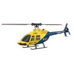 RC ERA A60 Bell-206 110-size Auto Stabilized 6-Axis Gyroscope RC Helicopter With Optical Flow Sensor & Upgraded Transmitter - Remote Control Helicopter RTF For Beginner & Adults (Blue/Yellow)