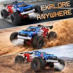 Scientoy 1/16 RC Cars 45 KPH, 4WD All Terrain High Speed Remote Control Car, Offroad RC Truck with 2 Rechargeable Batteries, 60 Mins Runtime, 2.4GHz Fast RC Cars for Adults, Kids and Boys Gifts