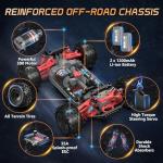 Scientoy 1/16 RC Cars 45 KPH, 4WD All Terrain High Speed Remote Control Car, Offroad RC Truck with 2 Rechargeable Batteries, 60 Mins Runtime, 2.4GHz Fast RC Cars for Adults, Kids and Boys Gifts