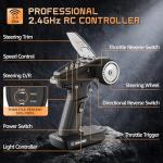 Scientoy 1/16 RC Cars 45 KPH, 4WD All Terrain High Speed Remote Control Car, Offroad RC Truck with 2 Rechargeable Batteries, 60 Mins Runtime, 2.4GHz Fast RC Cars for Adults, Kids and Boys Gifts