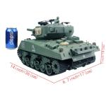fisca Remote Control Tank, 2.4Ghz 15 Channel 1/20 Sherman M4A3 Main Battle RC Tank That Shoot BBS Airsoft for Kids Age 10 11 12-16 Year Old