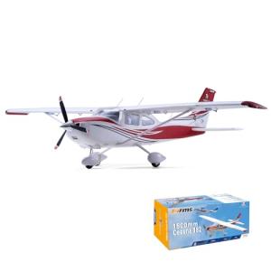 Fms Rc Planes for Beginners Remote Control Airplane for Adults Single-Engine Propeller Airplane 1500MM Cessna 182 Red 6 Channel Hobby Rc Airplanes PNP (No Radio, Battery, Charger)