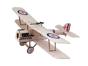 Viloga Micro Balsa Wood Model Airplane SE5A Biplane, 14.8'' Wingspan Laser Cut Unassembled Model Airplanes Kits to Build for Adults, DIY Mini RC Plane for Indoor Fly (KIT+Motor+ESC+Servos)