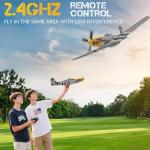 Volantexrc Brushless RC Planes for Adults, 4 Channel RTF P-51 Mustang RC Airplane Fighter, 6-Axis Gyro, 3 Flight Modes, One-Key Aerobatic, Wingspan 500mm Fuselage 396mm, Suitable for Expert Pilot