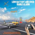 Volantexrc Brushless RC Planes for Adults, 4 Channel RTF P-51 Mustang RC Airplane Fighter, 6-Axis Gyro, 3 Flight Modes, One-Key Aerobatic, Wingspan 500mm Fuselage 396mm, Suitable for Expert Pilot