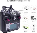 DTXMX FS-i6X 10CH Radio Transmitter and Receiver FS-iA10B 2.4G RC Controller for Airplane Helicopter FPV Drone RC Quadcopter Fly in The vast Sky (Mode-2)