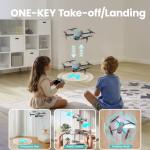 Drone for Kids with Camera, Foldable RC Quadcopter with 4.5" Remote Screen, Brushless Motor, Optical Flow Hover, Adjustable Camera, 360° Flip, Gesture Photo/Video, One Key Start/Land, Birthday Gift Toy